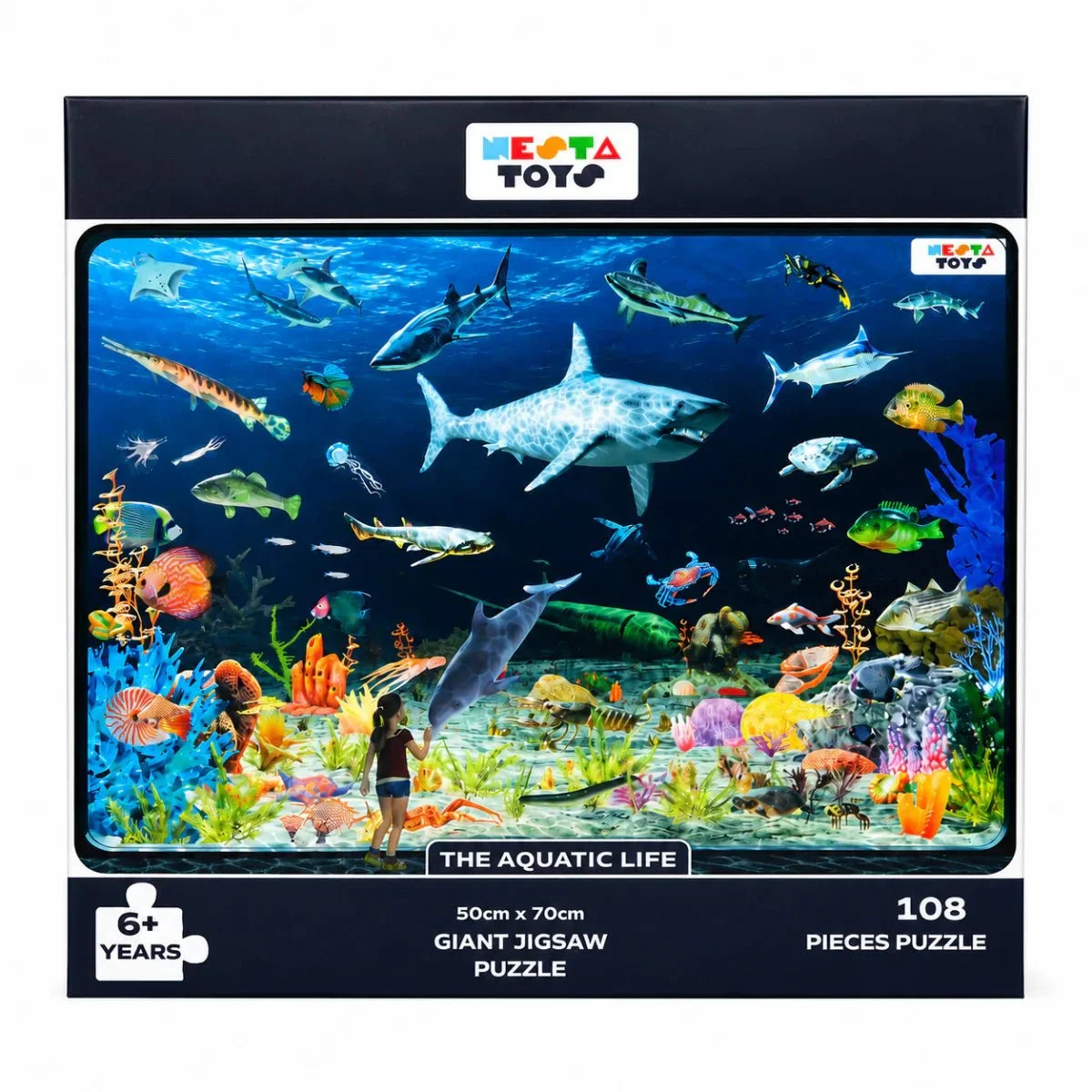 Aquatic Life Jigsaw Puzzle (108 Jumbo Pieces)