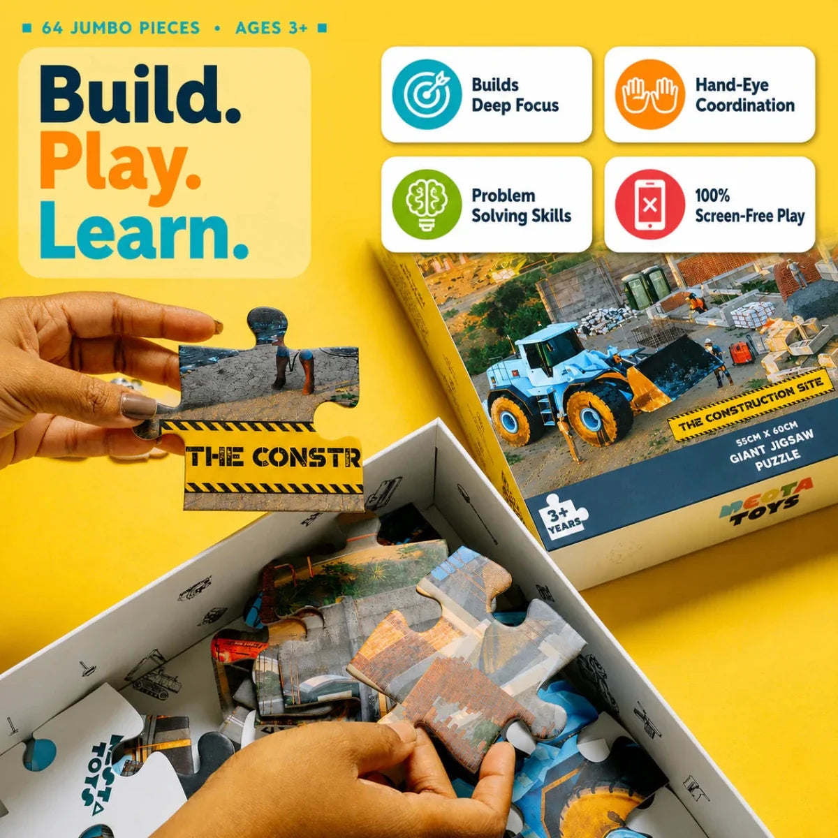 Construction Site Jigsaw Puzzle (64 Pcs)
