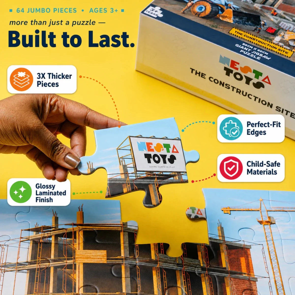 Construction Site Jigsaw Puzzle (64 Pcs)