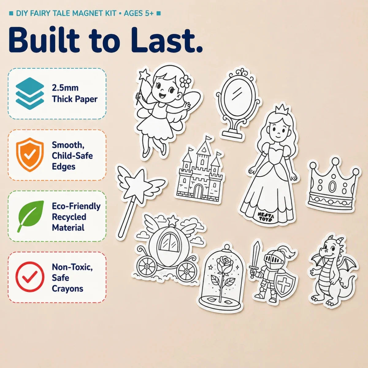DIY Fridge Magnet (10 Pcs) - Fairy Tale