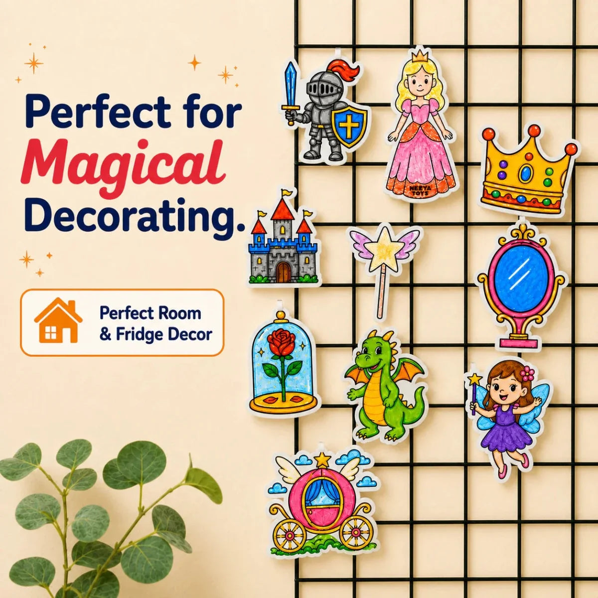 DIY Fridge Magnet (10 Pcs) - Fairy Tale