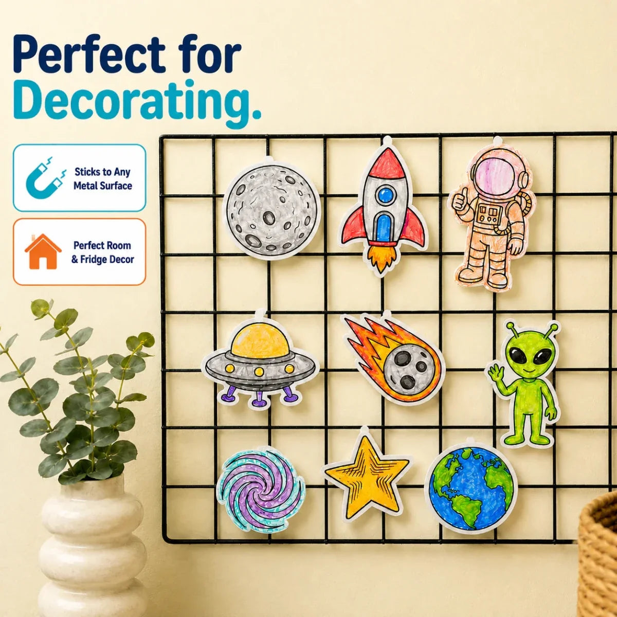 DIY Fridge Magnet (10 Pcs) - Space