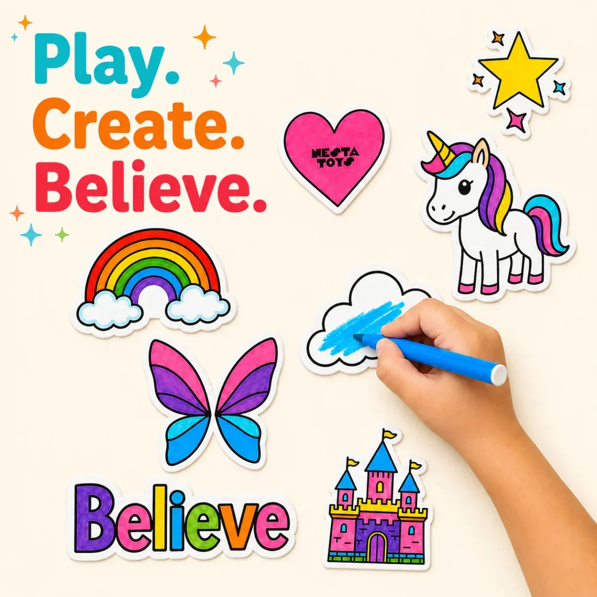 DIY Fridge Magnet (10 Pcs) - Unicorn