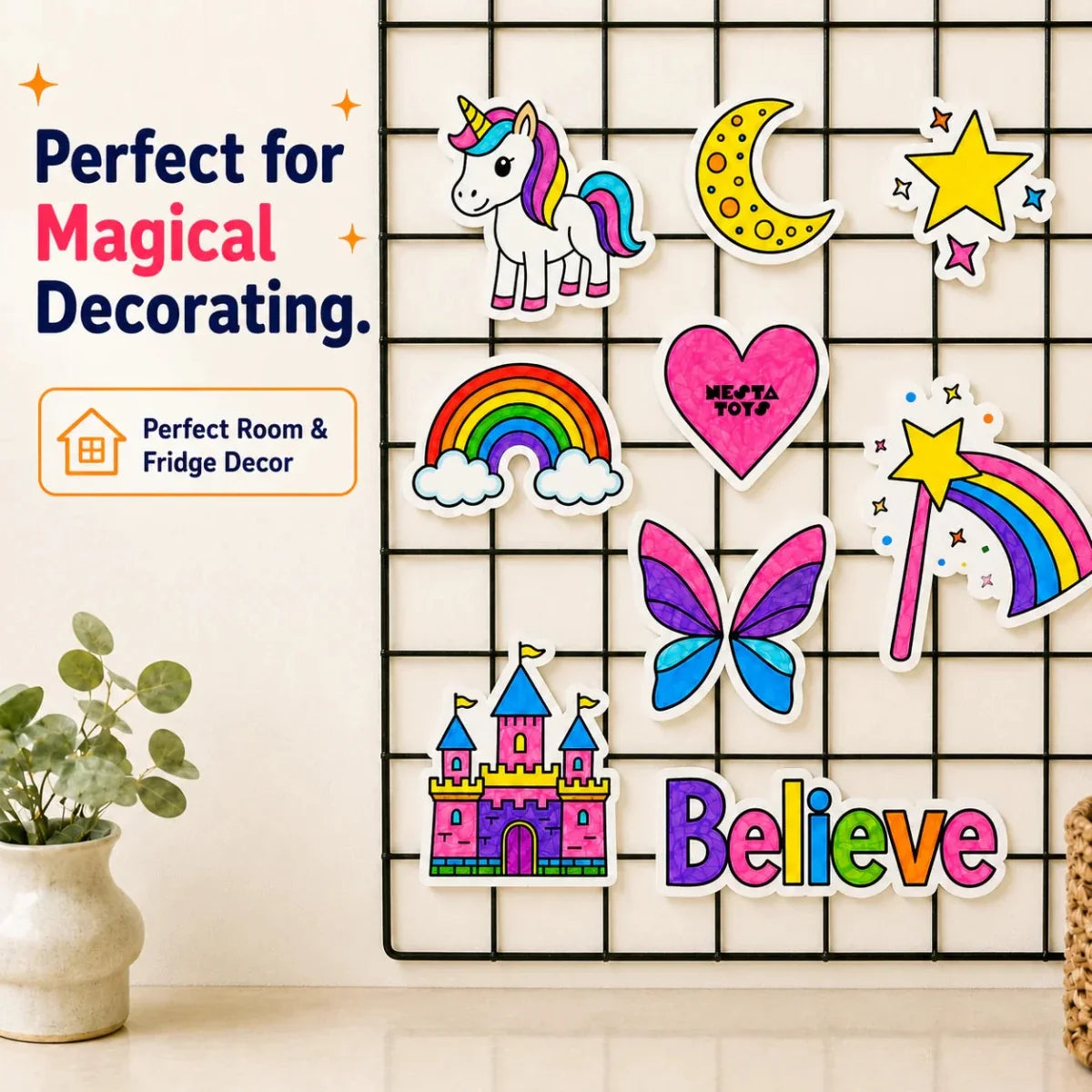 DIY Fridge Magnet (10 Pcs) - Unicorn