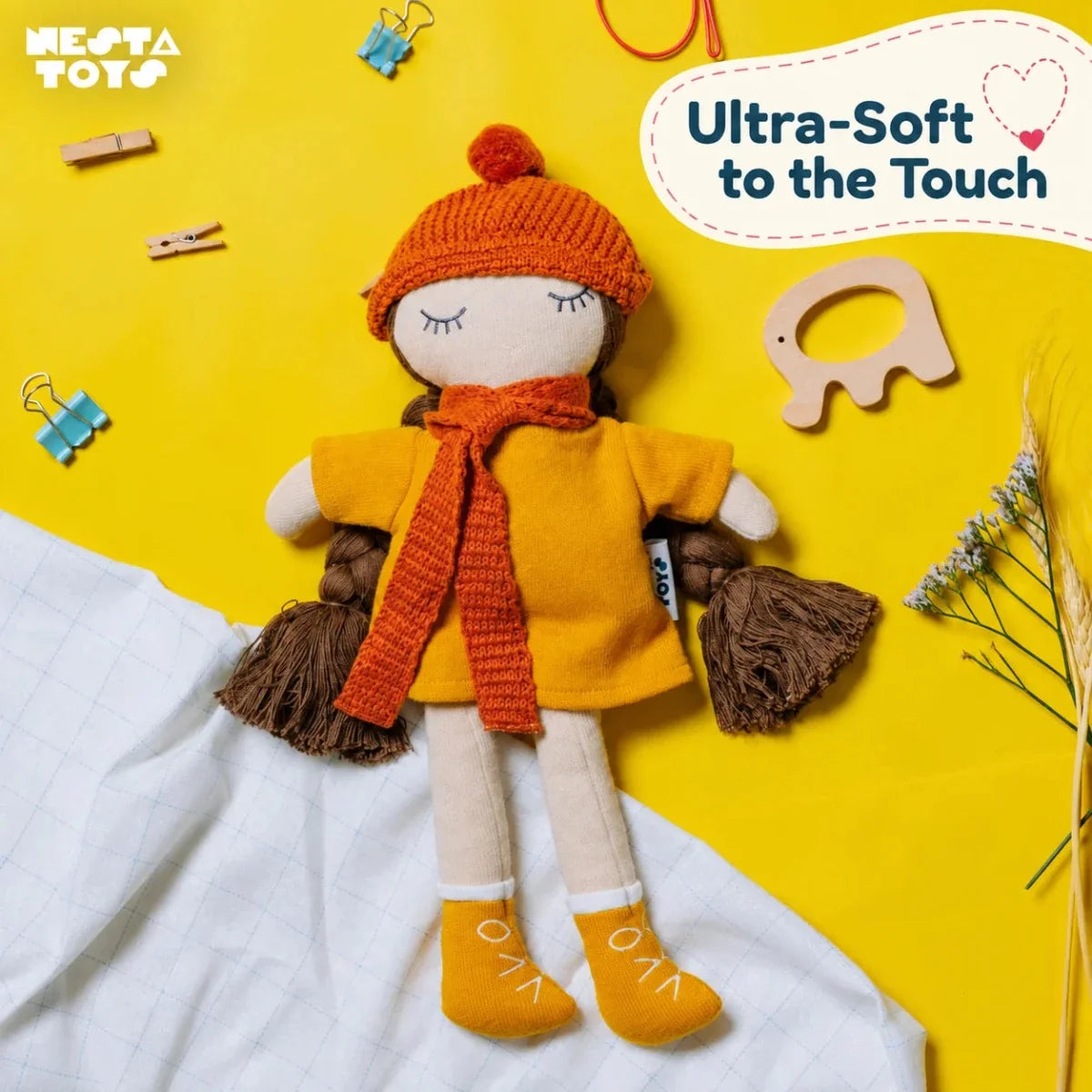 Knitted Cotton Soft Toy Doll