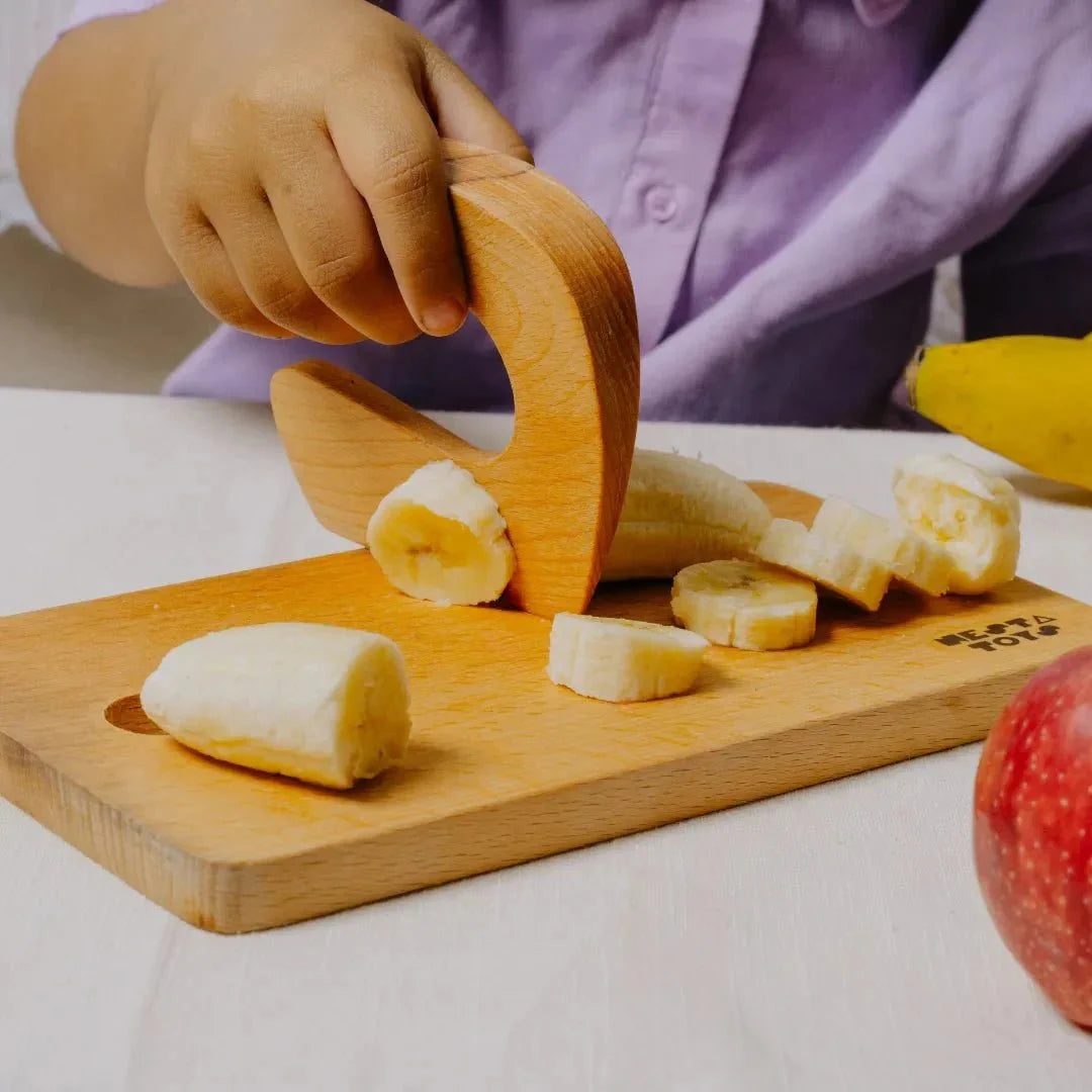 Montessori Chopping Board & Knife | Safe Cutting Tool for Kids