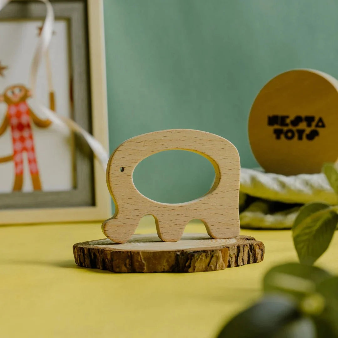 Wooden Elephant Teether (Beech Wood)