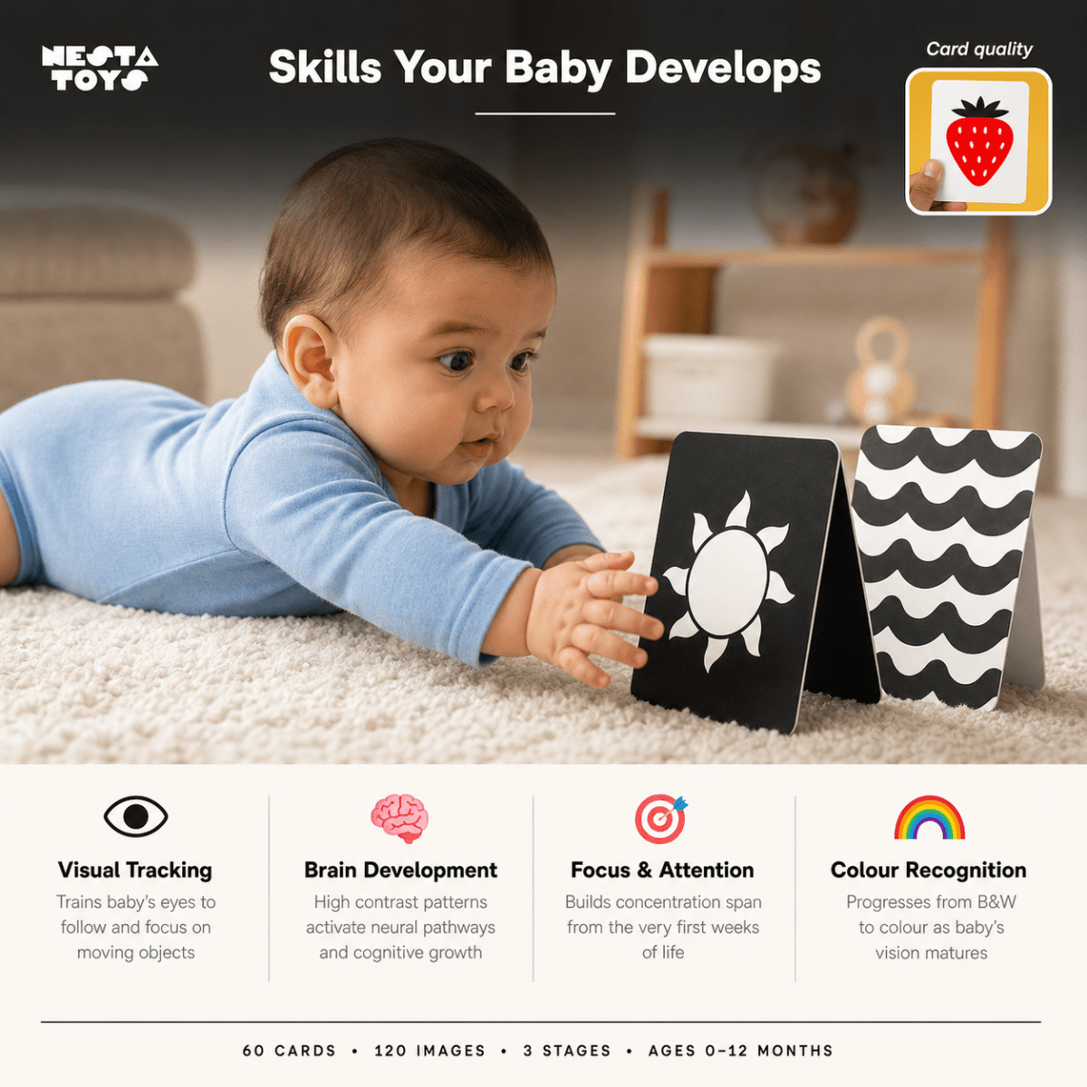 Visual Stimulation Learning Activity Card for Babies