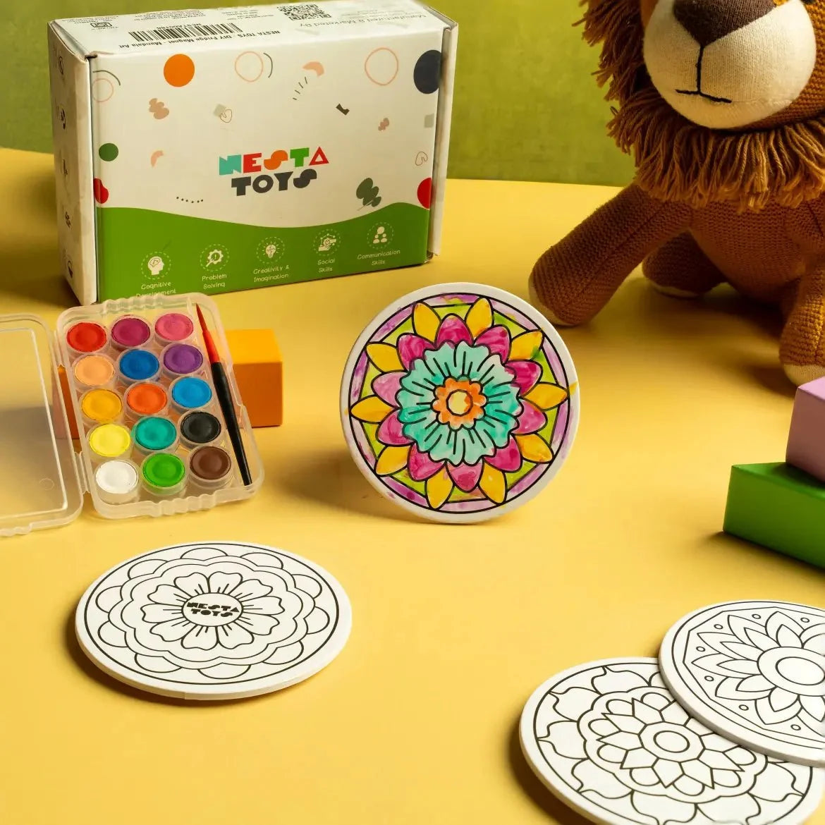 DIY Fridge Magnets (10 Pcs) - Mandala Art