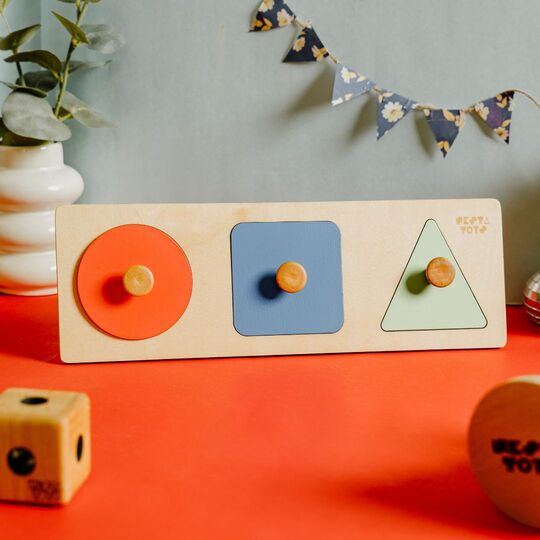 Montessori Wooden Shapes Knob Puzzle