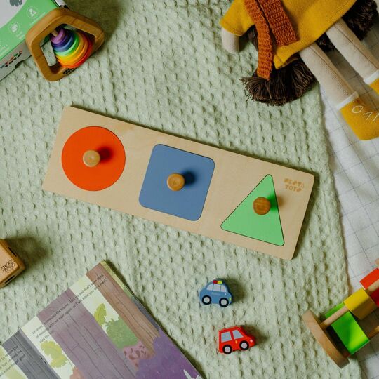 Montessori Wooden Shapes Knob Puzzle