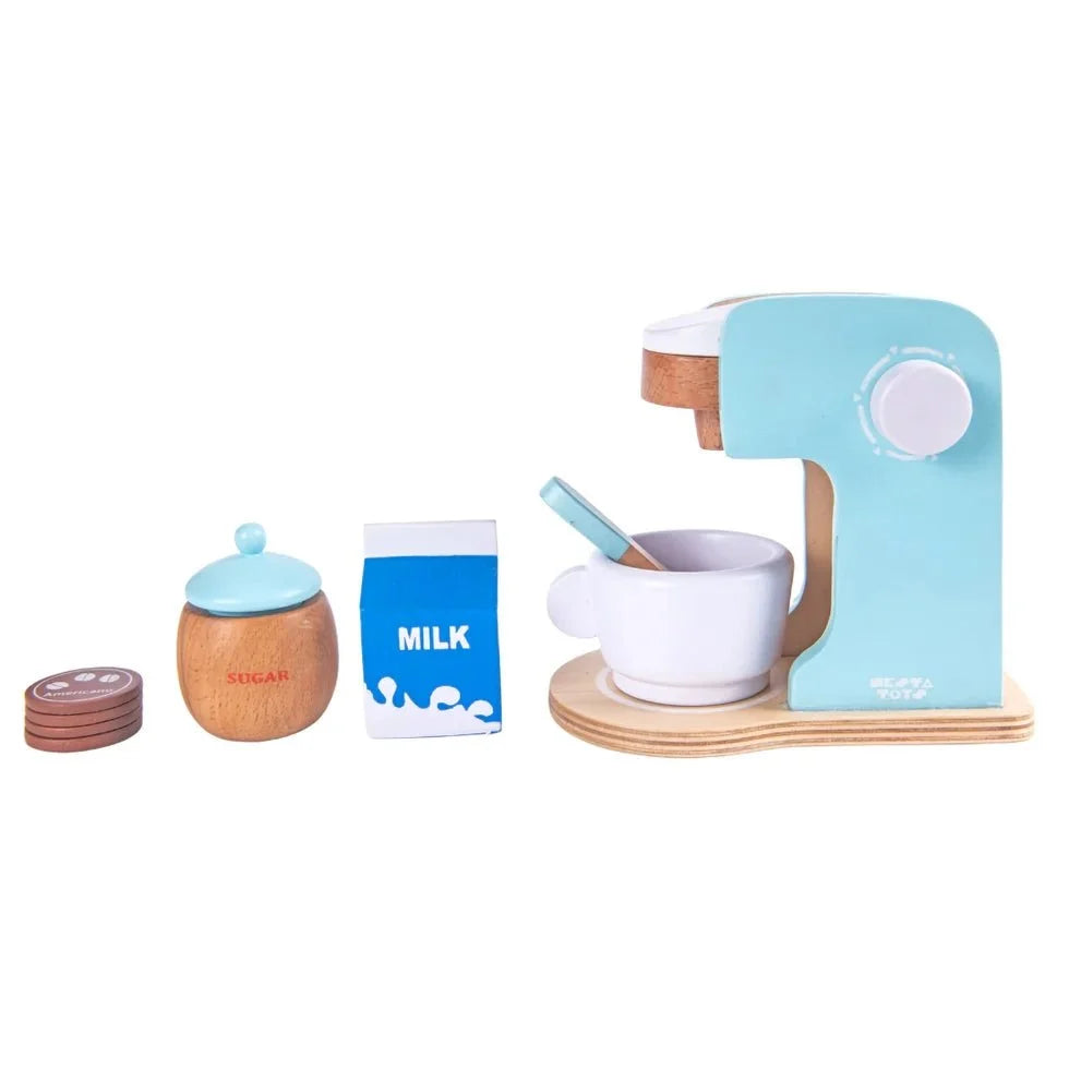 Wooden Coffee Machine Toy (Blue)