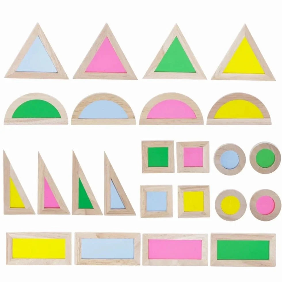 Wooden Acrylic Rainbow Building Blocks Toy (24 Pcs)
