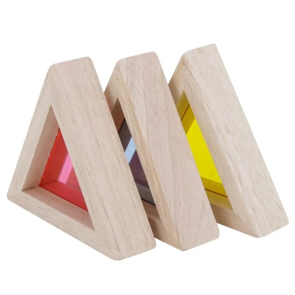 Wooden Acrylic Rainbow Building Blocks Toy (24 Pcs)