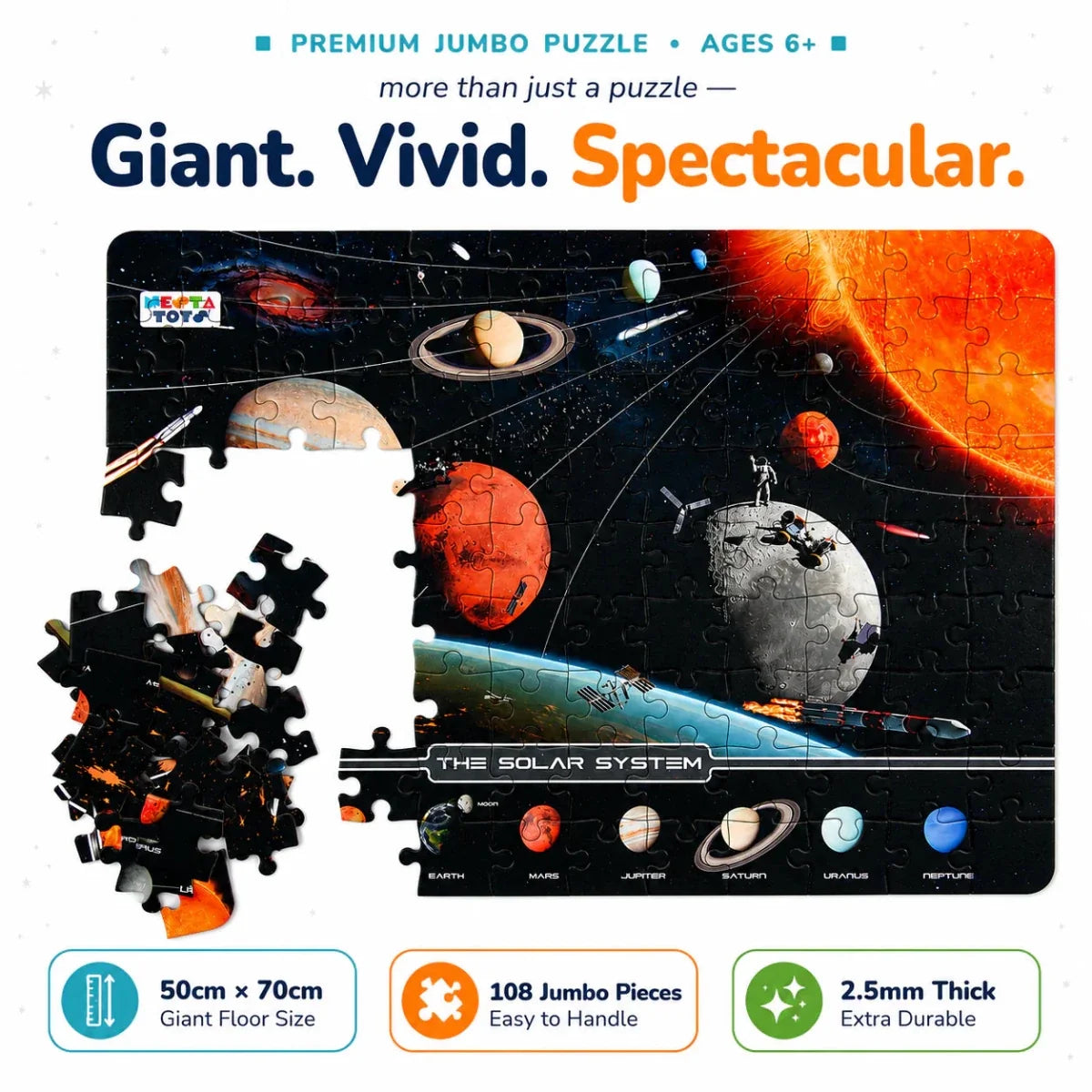 Solar System Jigsaw Puzzle (108 Jumbo Pieces)