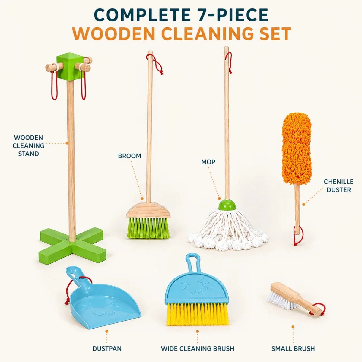 Wooden Cleaning Set Toy (7 Pcs)