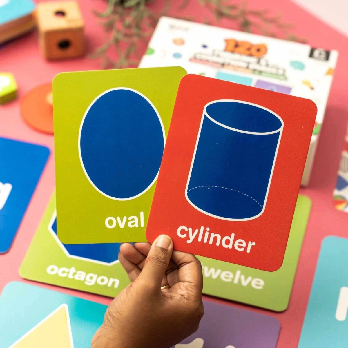 Numbers, Letters, Colors & Shapes (120 Images, 60 Cards)