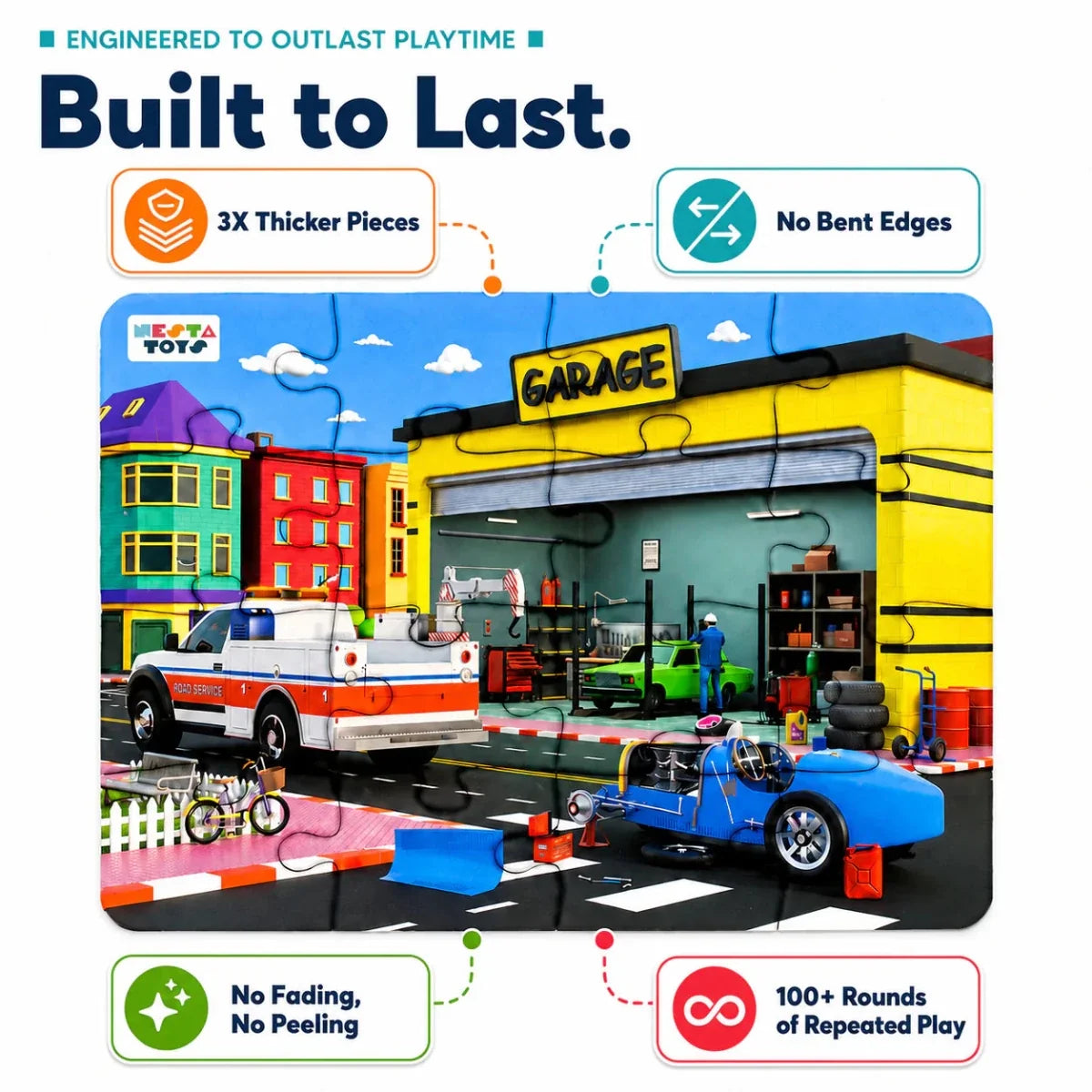 4 in 1 Jigsaw Puzzle - Emergency Vehicles (9 Pcs - 20 Pcs)