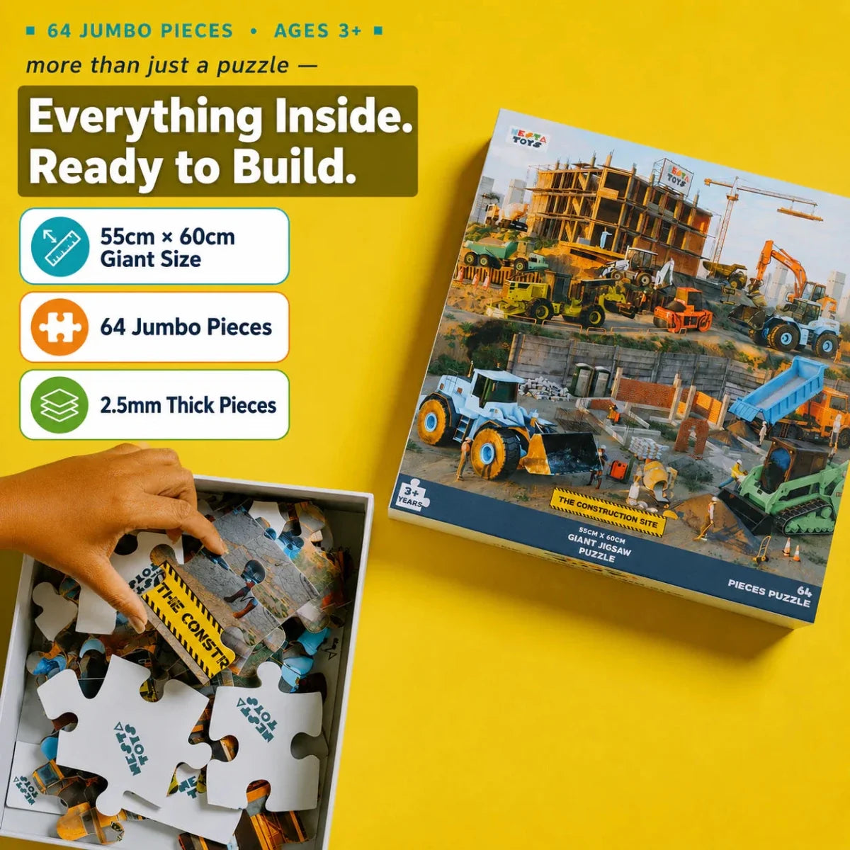 Construction Site Jigsaw Puzzle (64 Pcs)