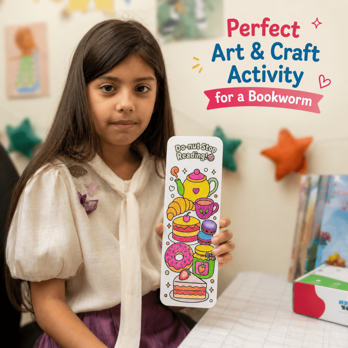 DIY Double-Sided Bookmark Kit (7 Pcs) - Art & Craft Activity for Kids