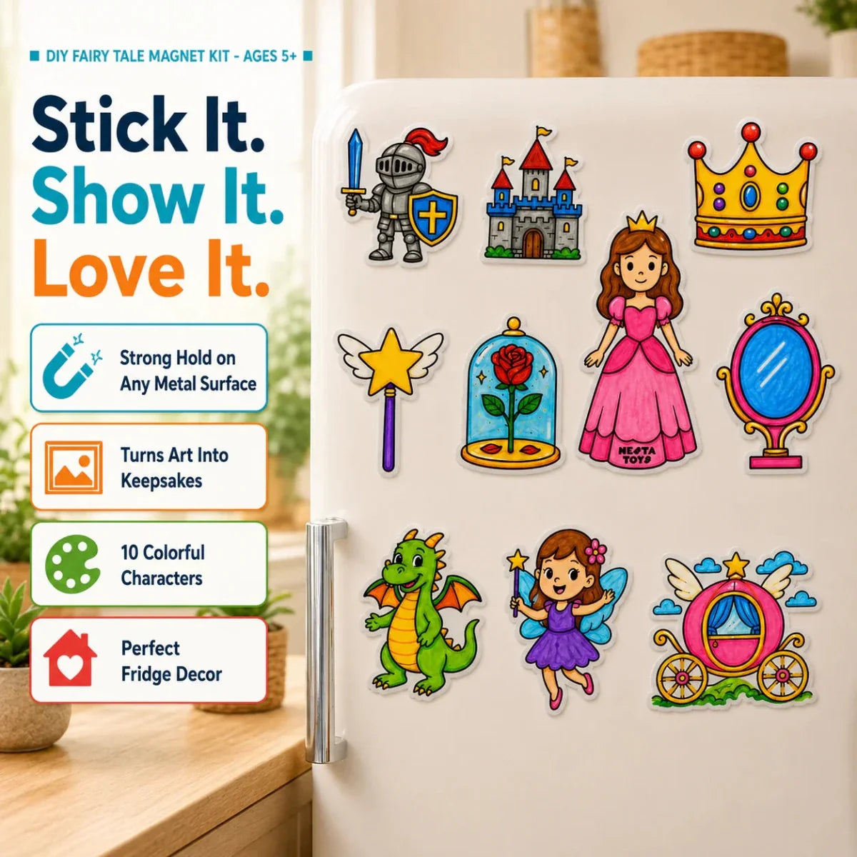 DIY Fridge Magnet (10 Pcs) - Fairy Tale