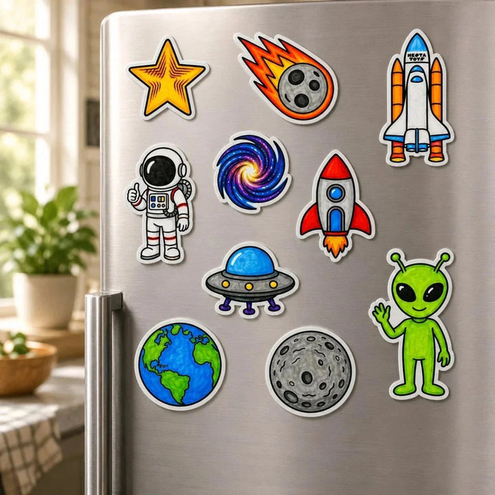 DIY Fridge Magnet (10 Pcs) - Space