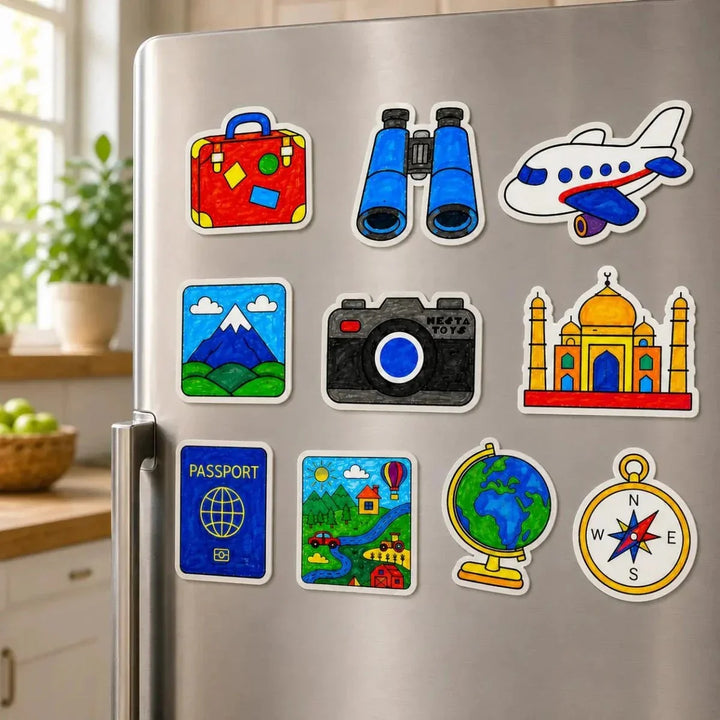 DIY Fridge Magnet (10 Pcs) - World Explorer