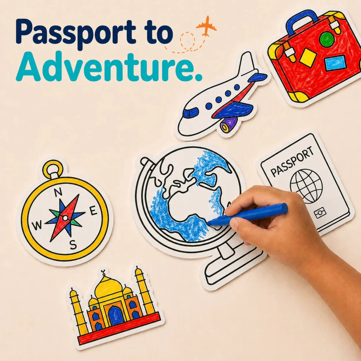 DIY Fridge Magnet (10 Pcs) - World Explorer