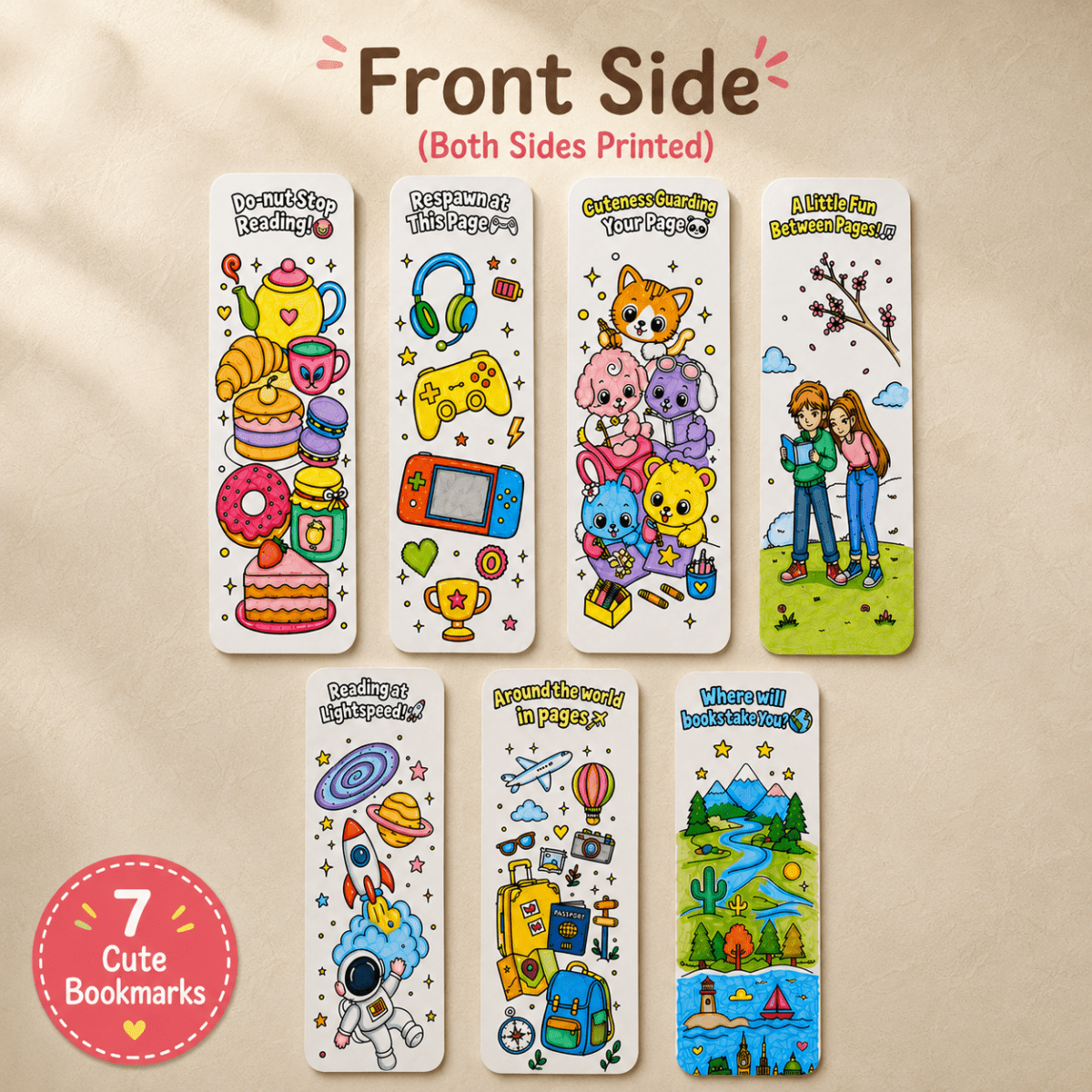 DIY Double-Sided Bookmark Kit (7 Pcs) - Art & Craft Activity for Kids