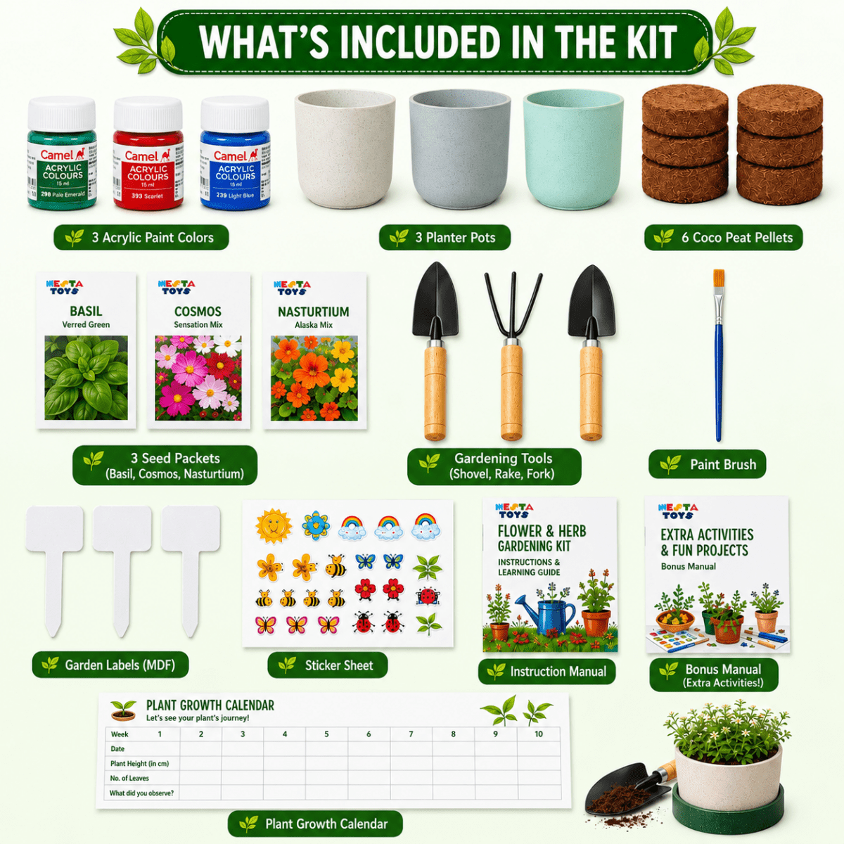 Gardening Kit - Flower & Herb Growing STEM Kit