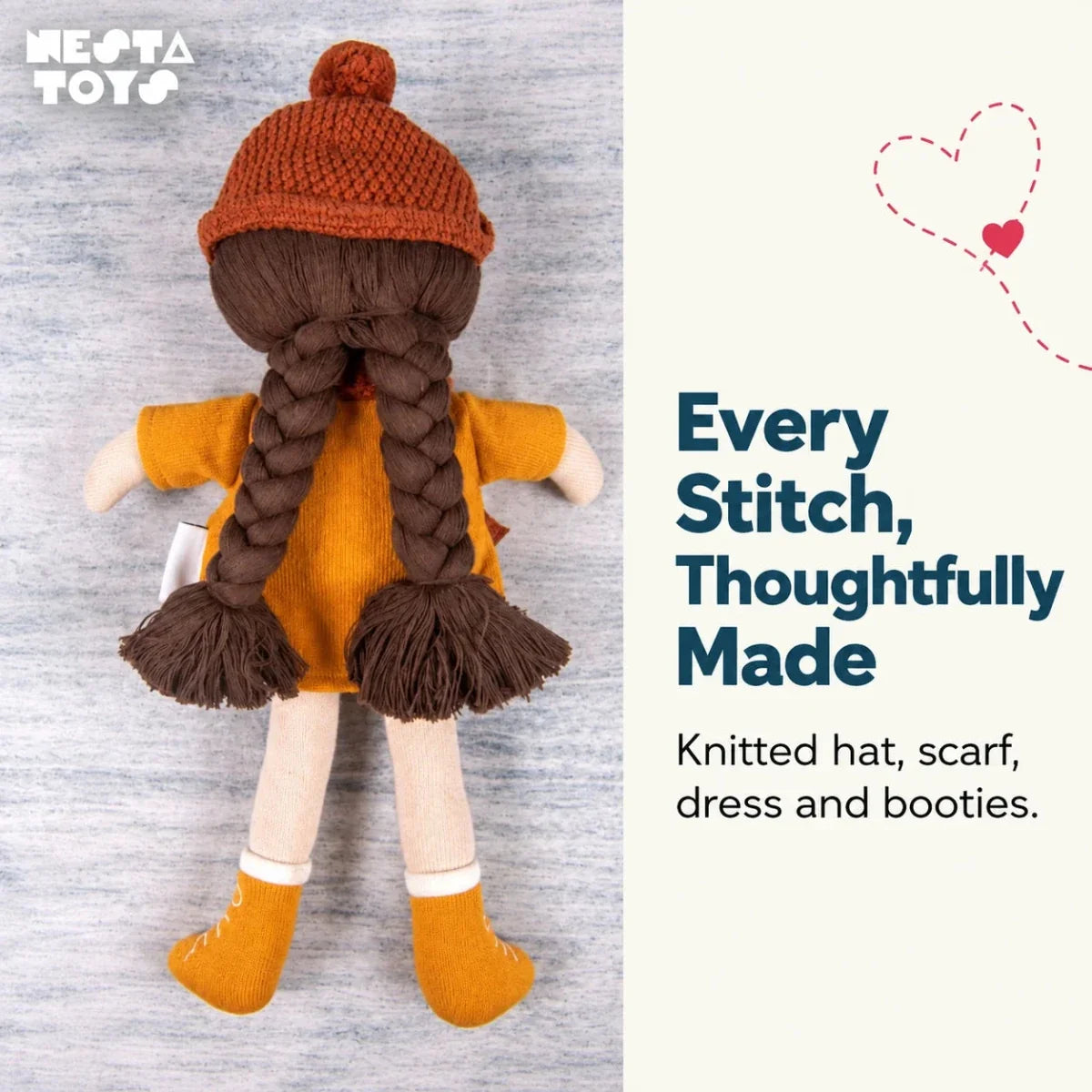 Knitted Cotton Soft Toy Doll