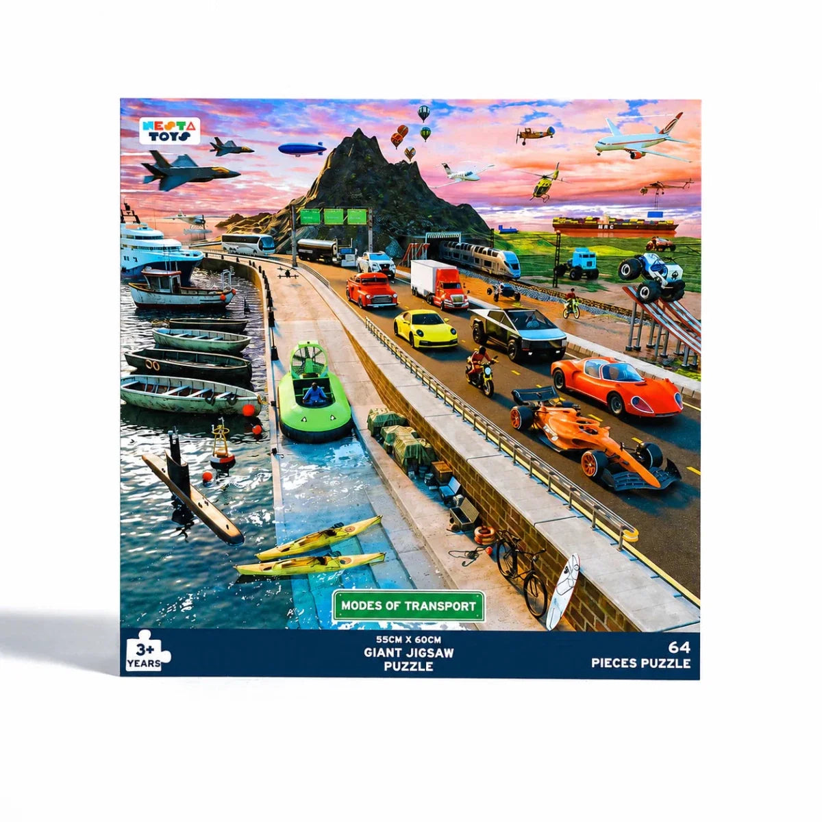 Modes of Transport Jigsaw Puzzle (64 Pcs)