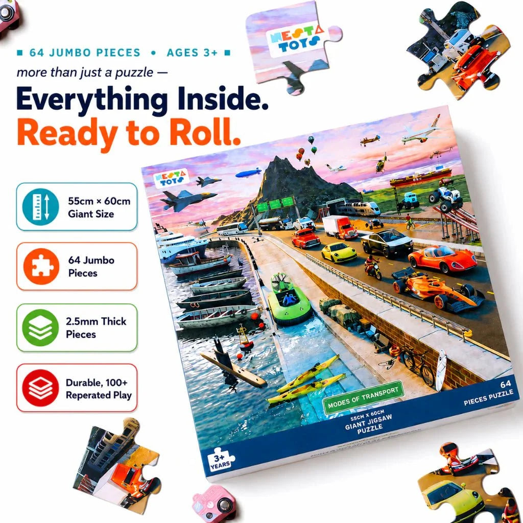 Modes of Transport Jigsaw Puzzle (64 Pcs)