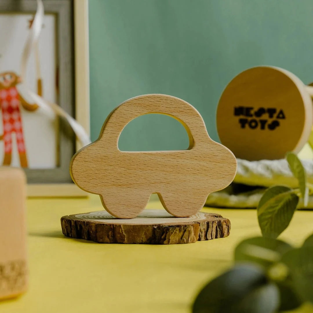 Wooden Car Teether (Beech Wood)