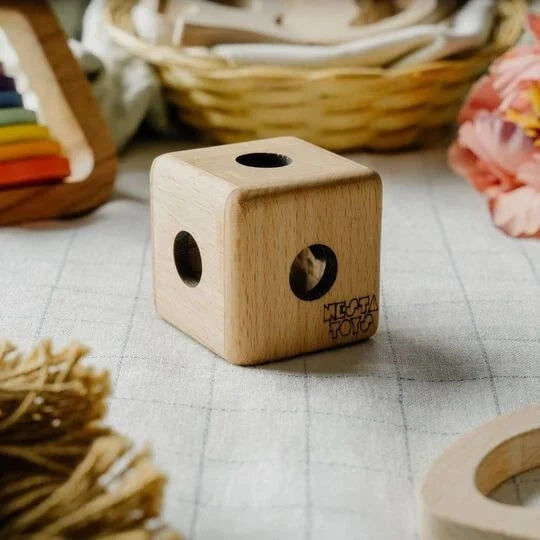 Wooden Cube Rattle