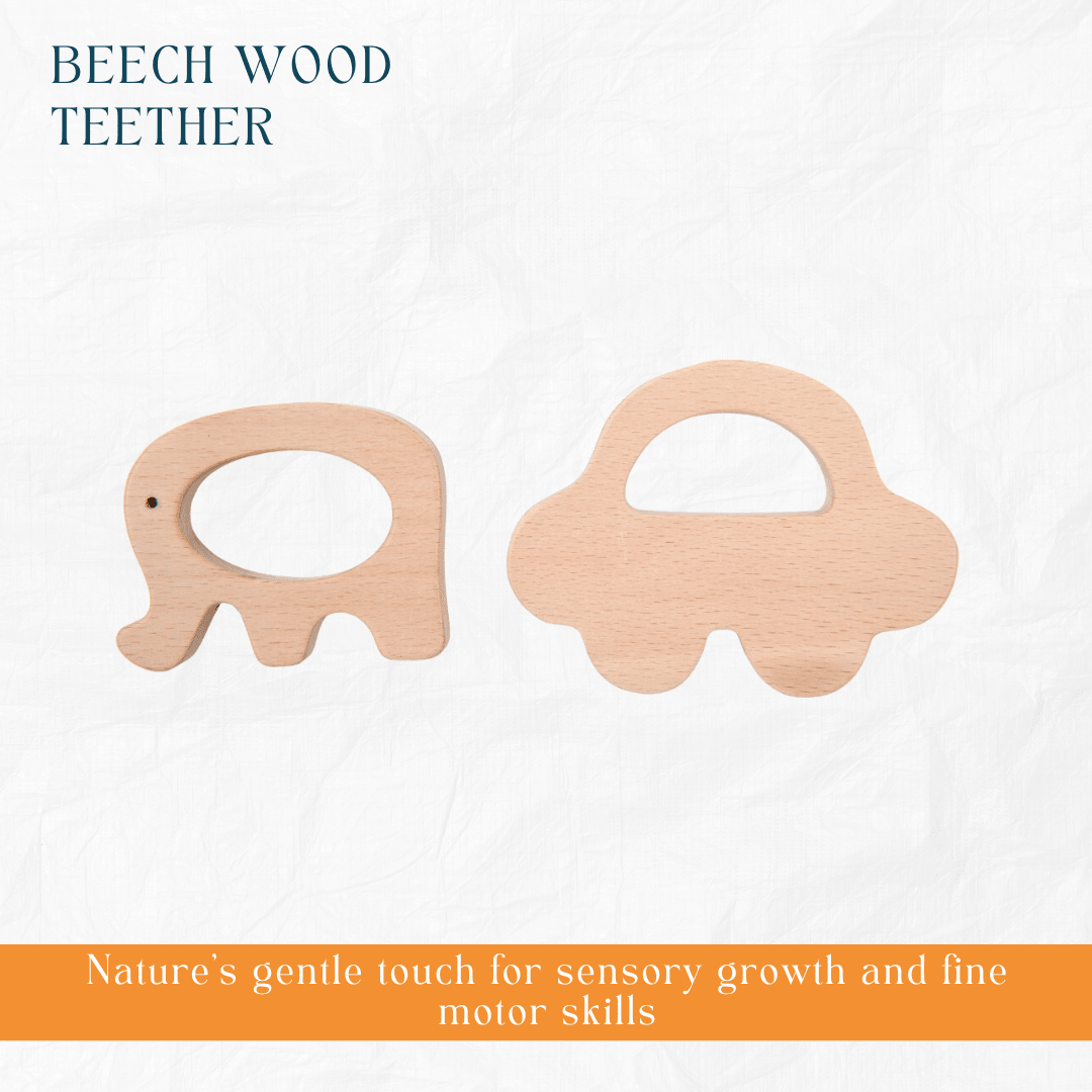 Newborn Gift Set - Penguin Plush Toy &  Wooden Teethers