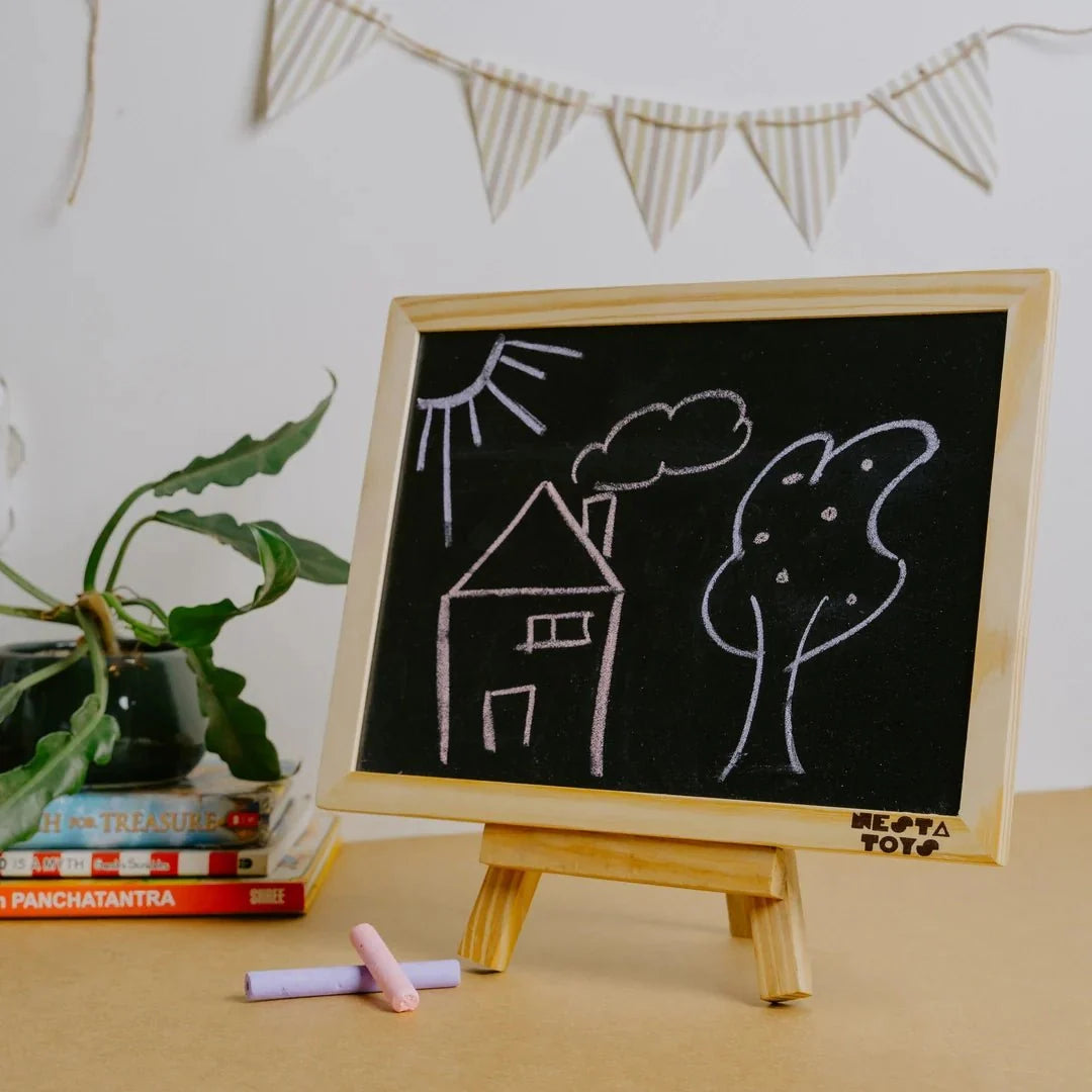 Double Sided Blackboard Slate | Pre-writing Toys for Kids