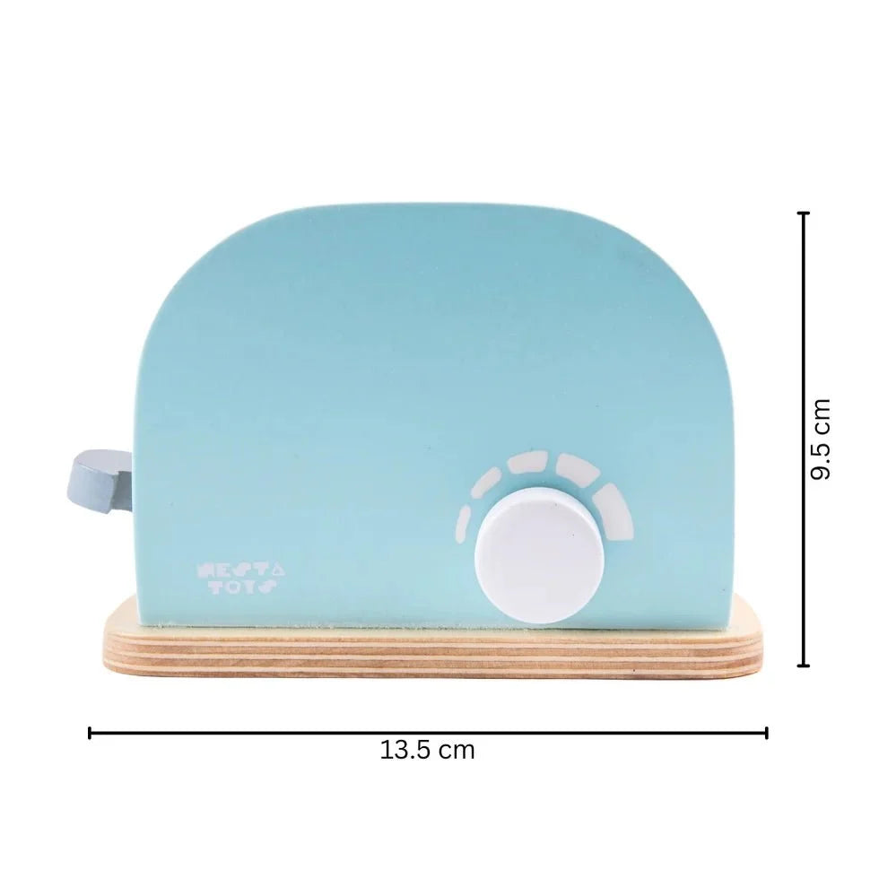 Wooden Bread Pop-up Toaster Toy (Blue)