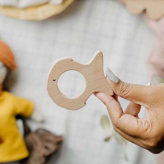 Wooden Fish Teether Toy (Beech Wood)