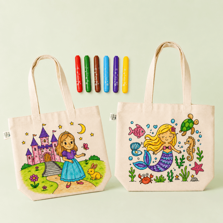 DIY Doodle Bag (Set of 2)– Princess & Mermaid Themes