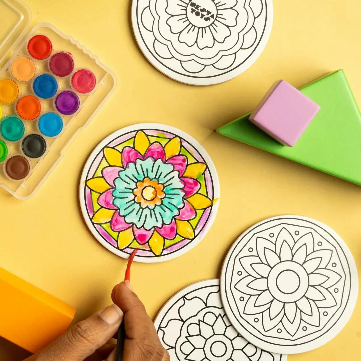 DIY Fridge Magnets (10 Pcs) - Mandala Art