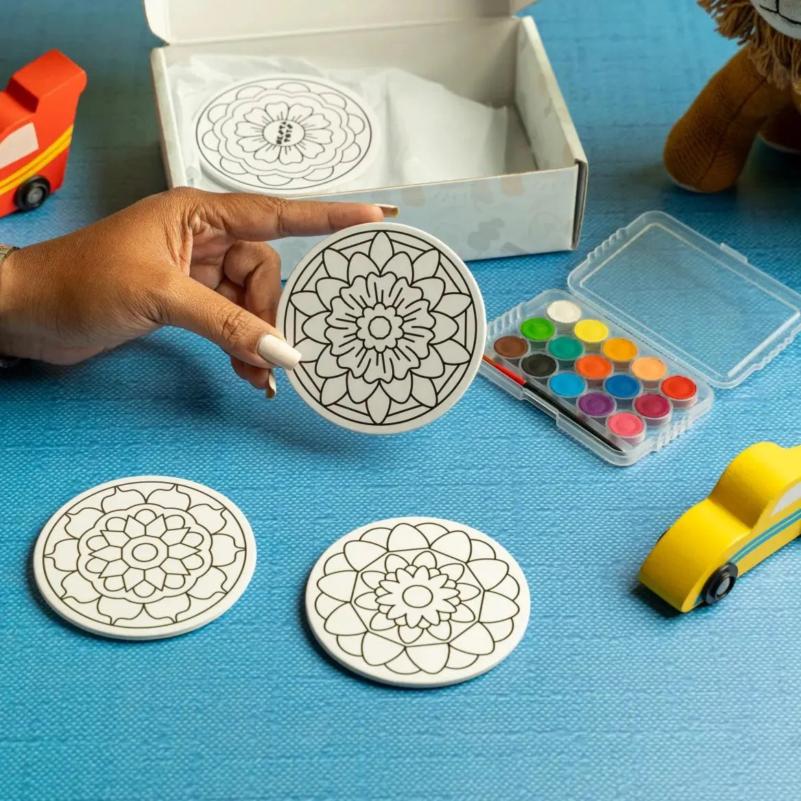 DIY Fridge Magnets (10 Pcs) - Mandala Art