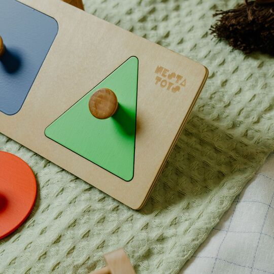Montessori Wooden Shapes Knob Puzzle