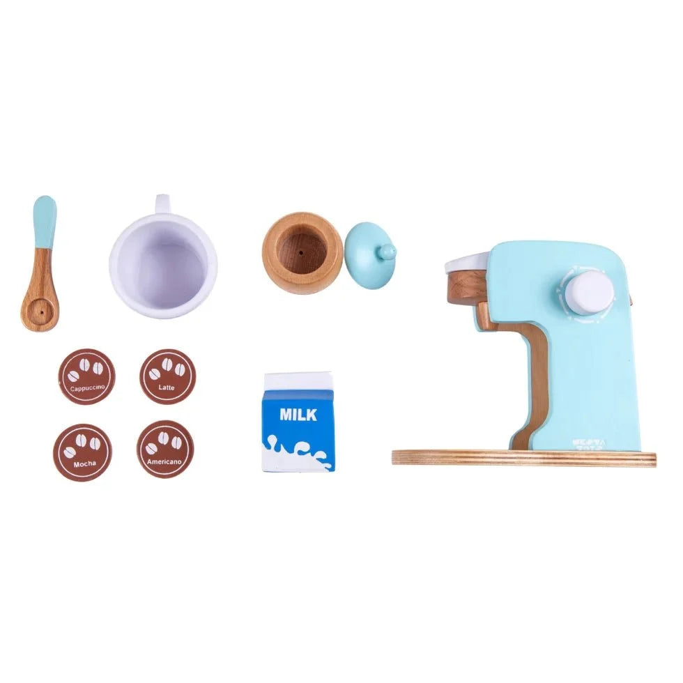 Wooden Coffee Machine Toy (Blue)