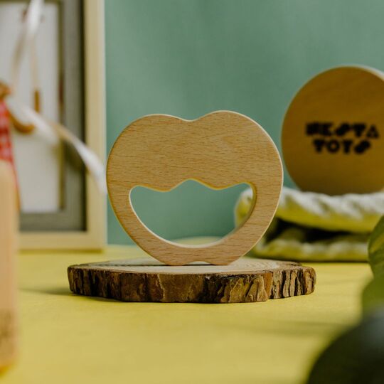 Wooden Egg Shaker (Rattle) & Teether Combo (3+ Months)