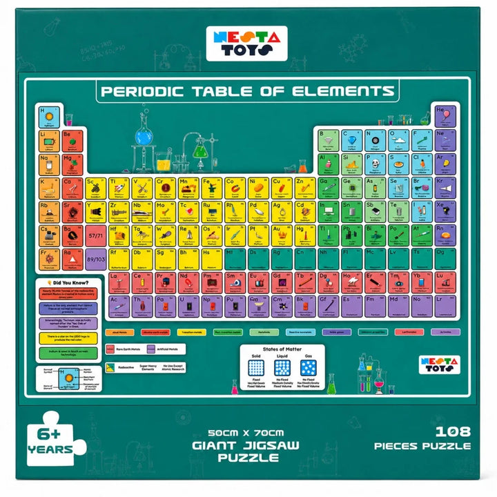 Periodic Table of Elements Jigsaw Puzzle (108 Jumbo Pieces)