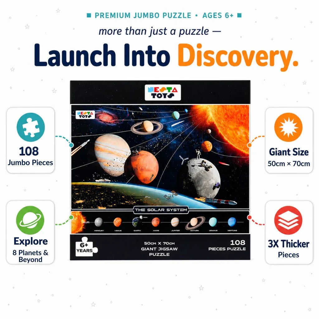 Solar System Jigsaw Puzzle (108 Jumbo Pieces)