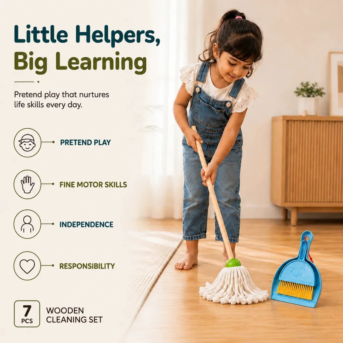 Wooden Cleaning Set Toy (7 Pcs)