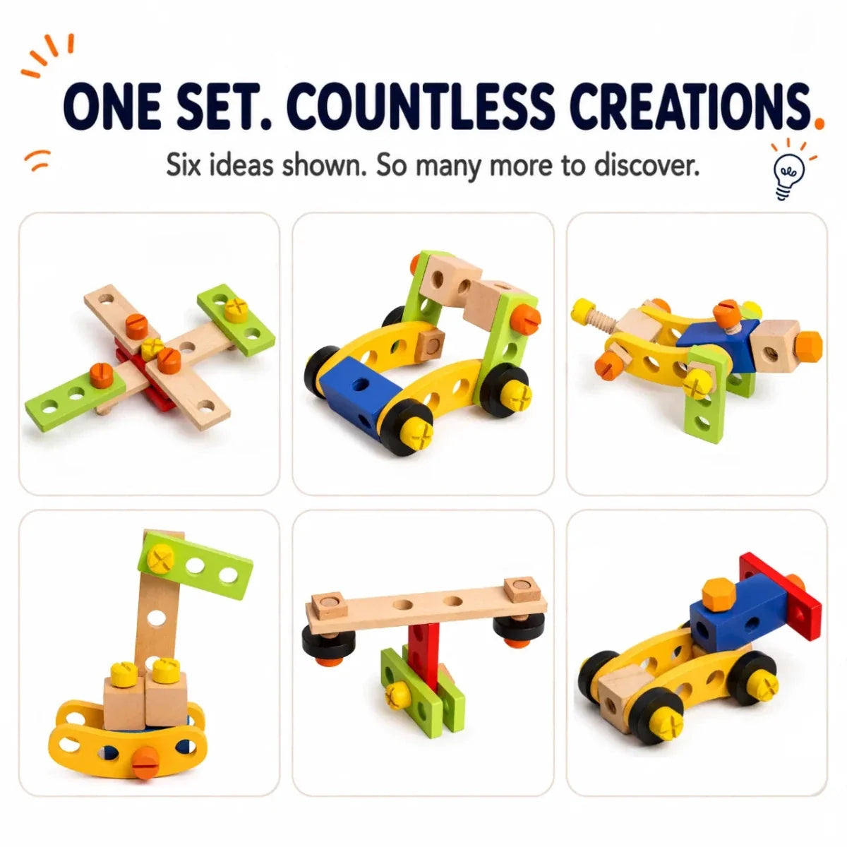 Wooden Tool Kit Without Box (39 Pcs)