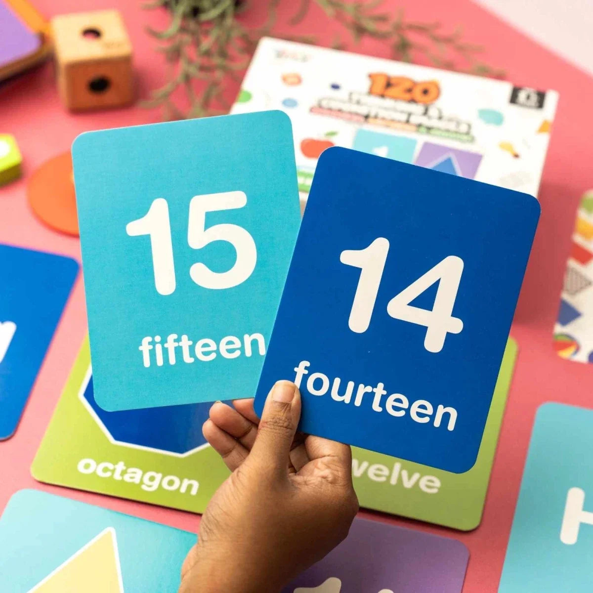 Numbers, Letters, Colors & Shapes (120 Images, 60 Cards)